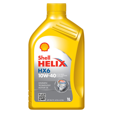 SHELL Motorový olej Helix HX6 10W-40, 550053775, 1L