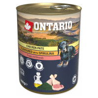 Konzerva Ontario Puppy kura so spirulinou, paté 800g