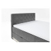 Sivá boxspring posteľ s úložným priestorom 180x200 cm Messina – Meise Möbel