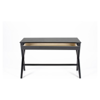 Dkton Dizajnový písací stôl Naroa 120 cm, čierny