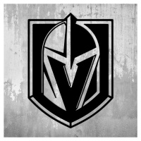 Drevené logo na stenu - Vegas Golden Knights, Čierna