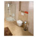 AQUALINE SB131 Samba stojan s podstavcom, WC štetkou a držiakom toaletného papieru, strieborná