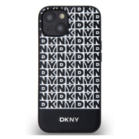 DKNY PU Leather Repeat Pattern Bottom Stripe MagSafe Apple iPhone 14 DKHMP14SPSOSPK Black