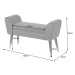 LuxD Dizajnová lavica Dafina 90 cm sivý zamat