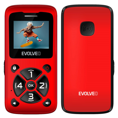 EVOLVEO EasyPhone ID, mobilný telefón pre seniorov, červený