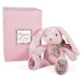 Plyšový zajačik Bunny Tender Pink Copain Calin Histoire d’ Ours ružový 25 cm v darčekovom balení