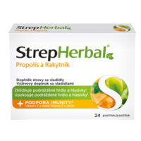 STREPHERBAL Propolis a Rakytnik 24 pastiliek