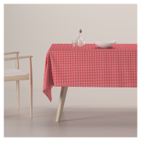 Dekoria Obrus na stôl obdĺžnikový, červeno-biele malé káro, Quadro, 136-15