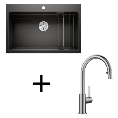 Blanco set Etagon 8 + Candor-S leštený nerez biela
