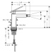 Hansgrohe Tecturis E, bidetová páková batéria s odtokovou súpravou s tiahlom, chrómová, HAN-7320