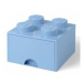 LEGO® úložný box 4 - so zásuvkou bledomodrá 250 x 250 x 180 mm
