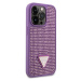 Guess Rhinestones Triangle Metal Logo Kryt pre iPhone 15 Pro Purple