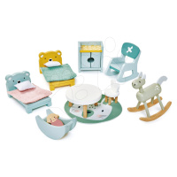 Drevená detská izba Dovetail Kidsroom Set Tender Leaf Toys 10-dielna súprava s komplet vybavením