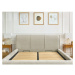 Béžová čalúnená dvojlôžková posteľ s úložným priestorom s roštom 180x200 cm Vernon – Bobochic Pa