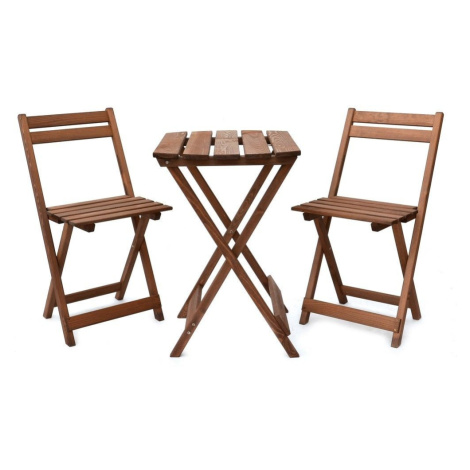 ROJAPLAST Bistro set, drevený COFFEE