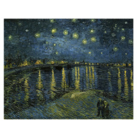 Obraz - 90x70 cm reprodukcia The Starry Night, Vincent van Gogh – Fedkolor