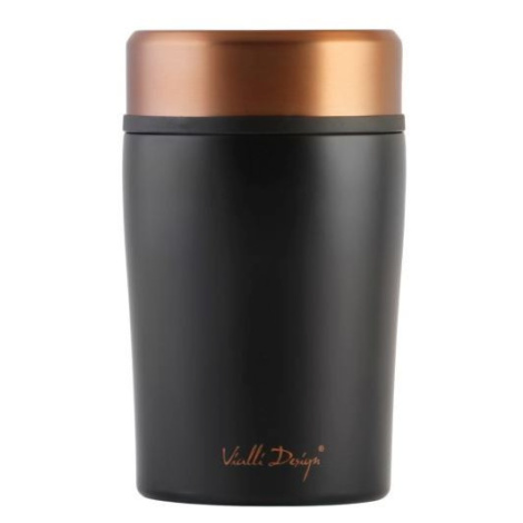 Vialli Design termoska na jedlo FUORI čierna 500 ml (black rose gold)