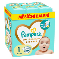 PAMPERS Premium care monthly veľkosť 1 plienky 2-5kg 156 kusov