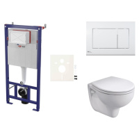 Cenovo zvýhodnený závesný WC set SAT do ľahkých stien / predstenová montáž + WC Bicykel Rekord S