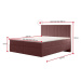 Expedo Čalúnená posteľ boxspring SENICA, 200x180, monolith 63