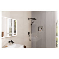 Hansgrohe Rainfinity, sprchová sada 130 3jet s tyčou S Puro 90 cm, čierna matná, HAN-28743670