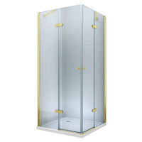 MEXEN/S - ROMA sprchovací kút 10x90 cm, transparent, zlatá 854-100-090-50-00-02