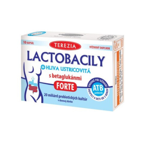 TEREZIA Lactobacily + hliva ústricová s betaglukánmi forte 10 kapsúl