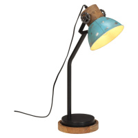 vidaXL Stolová lampa 25 W šmuhovaná modrá 18x18x60 cm E27