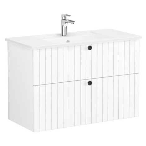 Kúpeľňová skrinka s umývadlom VitrA Root 100x67x46 cm biela mat ROOTG100WINTS