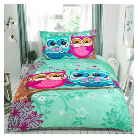 Posteľné obliečky z mikrovlákna SOVY zelené Apex
