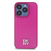 DKNY PU Leather Repeat Pattern Stack Logo Magsafe Apple iPhone 15 Pro DKHMP15LPSHRPSP Pink