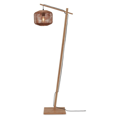 Stojacia lampa s ratanovým tienidlom v prírodnej farbe (výška 150 cm) Tanami – Good&amp;Mojo Good&Mojo