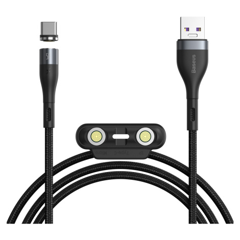 Kábel Baseus z USB na Lightning - USB-C - microUSB 5A 3v1 magnetický 1,0 m čierny