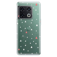 Odolné silikónové puzdro iSaprio - Abstract Triangles 02 - white - OnePlus 10 Pro