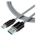 Kábel Tactical Fast Rope Aramid 023, USB-A na USB-C, 2m, sivý