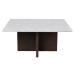 Bielo-hnedý mramorový konferenčný stolík 90x90 cm Brooksville - Rowico