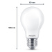 Philips LED žiarovka E27 7W 806lm 2700K matná 2 ks