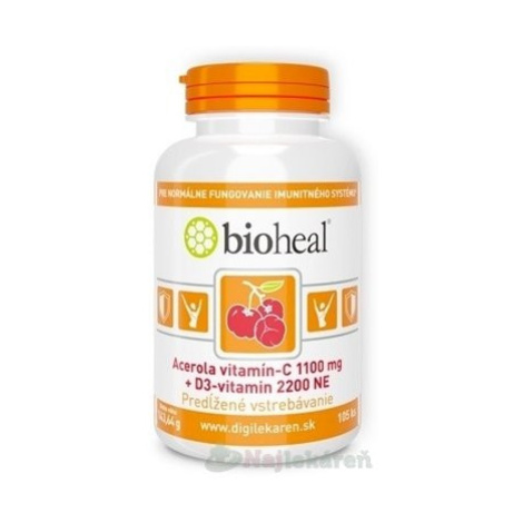 Bioheal tbl acerola, vitamín C 1100 mg + vitamín D3 2200 NE 1x105 ks