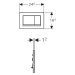 Geberit Sigma30 - Ovládacie tlačidlo Sigma30, čierna/chróm lesklý, 115.883.KM.1