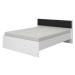 Manželská posteľ 160x200 geralt - biela/čierna