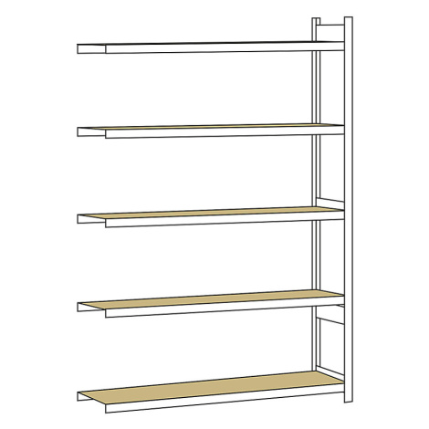 Regál s veľkým rozpätím, s drevotrieskovou doskou, výška 3000 mm SCHULTE