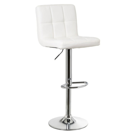 Biele barové stoličky s nastaviteľnou výškou z imitácie kože v súprave 2 ks (výška sedadla 93 cm Casa Selección