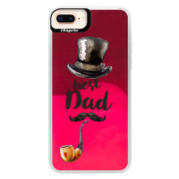Neónové púzdro Pink iSaprio - Best Dad - iPhone 8 Plus