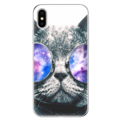 Odolné silikónové puzdro iSaprio - Galaxy Cat - iPhone X