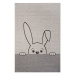 Krémovobiely detský koberec Ragami Bunny, 80 x 150 cm