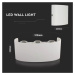 Záhradné LED nástenné svietidlo 6W, 4000K, 540lm, IP54, biele VT-846 (V-TAC)