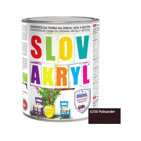 SLOVAKRYL - Univerzálna vodou riediteľná farba 5 kg 0250 - palisander