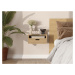 Benlemi Drevený závesný nočný stolík v scandi štýle HYLLE prírodný Zvoľte kvalitu dreva: 1. Dubo