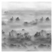 VLADILA Foggy Landscape Grey - tapeta