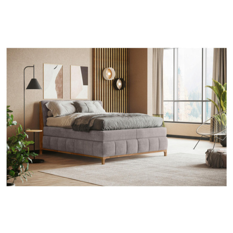 Livetastic BOXSPRINGOVÁ POSTEĽ, 180/200 cm, taupe